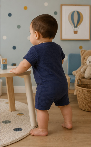 RA55205 Mamatti Pelele de Muselina con Botones de Madera para Verano