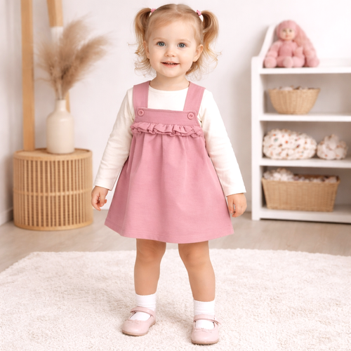 Vestido bebé Nini Little Mouse 95% algodón orgánico fabricado en Polonia