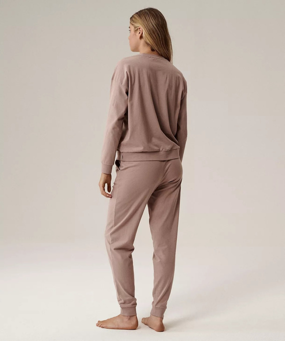 Pijama de mujer Atlantic NLP-499 beige - algodón, manga larga, cómodo y elegante