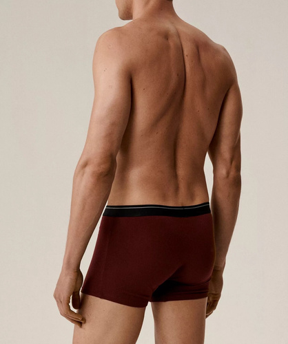 Calzoncillos bóxer para hombre 3MH-011/25 algodón morado-negro-caqui, paquete de 3, corte cómodo