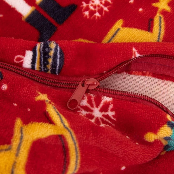 Feliz Navidad acogedora ropa de cama de oso de peluche rojo Spod Igły i Nitki- 210gsm microfibra de felpa