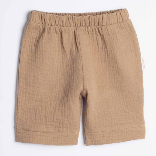 Pantalones cortos para niño Nicol 224371 muselina 100% algodón verano - caramelo