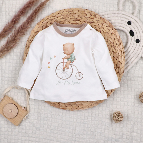 ABN-5589 Blusa para bebé Circus de Nini - 100% algodón orgánico, inocuo para la piel, producción polaca