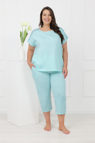 Pijama mujer Sensual Italian Fashion algodón 3/4 encaje  