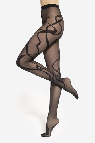 Modern 10 Medias Gatta - 40 den, estampado artístico, mate