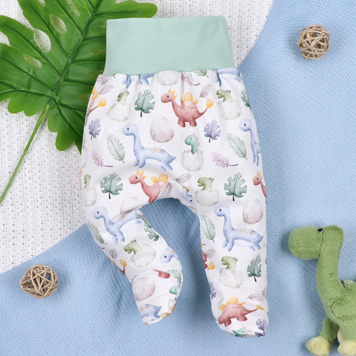 ABN-5572 Dino Explorer calcetines de bebé Nini impresión | algodón orgánico, corte cómodo