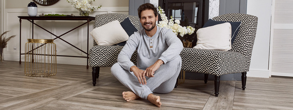 Conjunto de chándal Leader largo. manga, longitud. pantalones Moda Italiana - melange