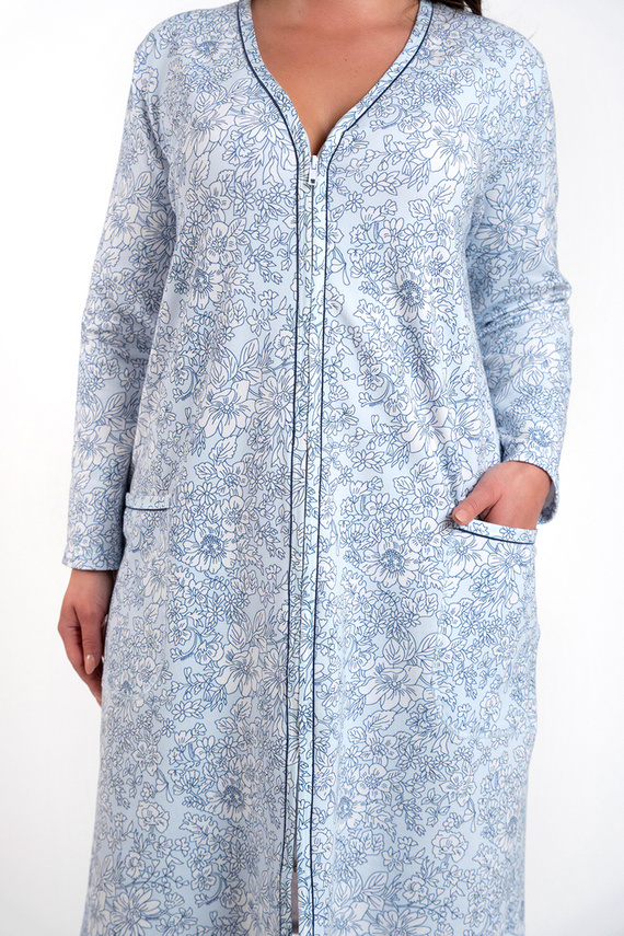 Gracjela Zippered Loungewear Moda Italiana - estampado azul