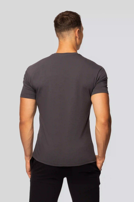 Camiseta de hombre Urban de algodón grafito-Corte clásico, alta calidad, flexibilidad, comodidad para todo el día