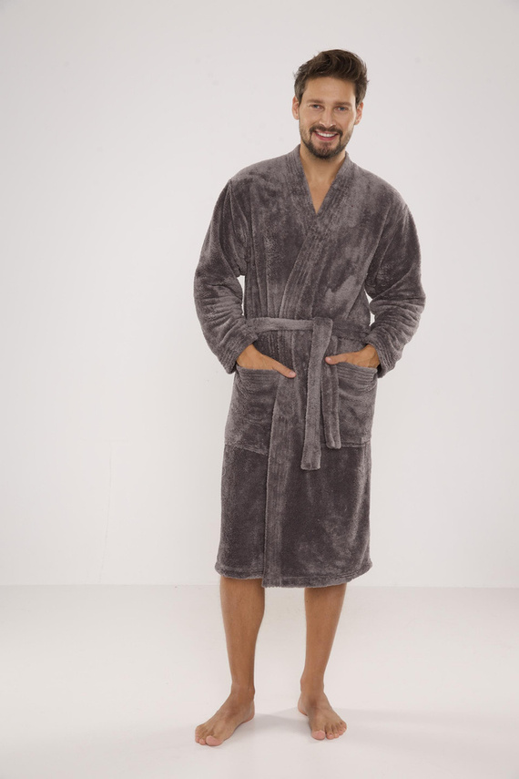 391 Albornoz de hombre Hugo De lafense - gris