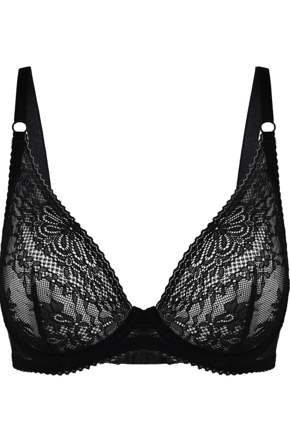 19237 Fancy Mediolano Bralette Negro - Sujetador sin forro de encaje