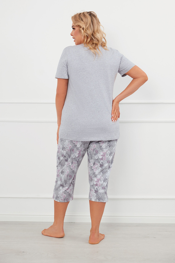 Pijama Ibena Mujer manga corta, pantalón 3/4 Moda Italiana - melange/print