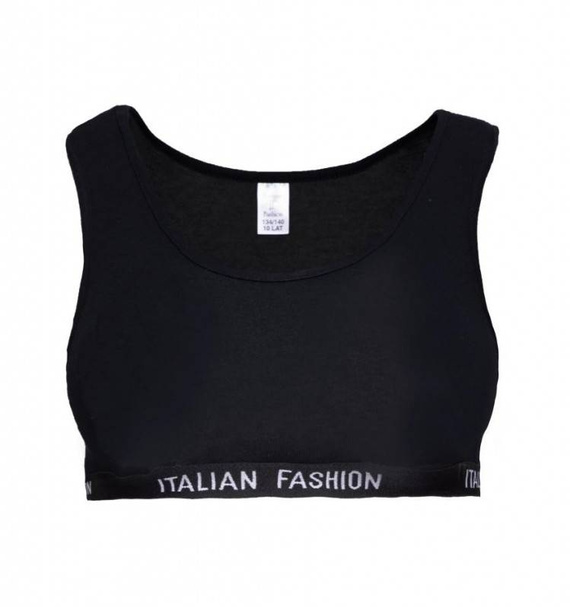 Nikola Sujetador de niña, tirante ancho Italian Fashion- negro