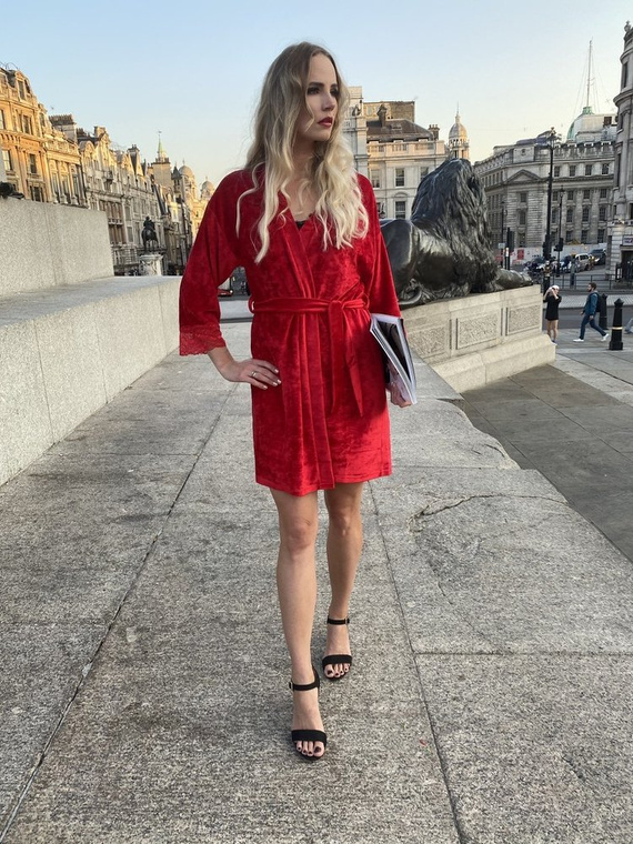 457 Bata corta de mujer Milagros - roja