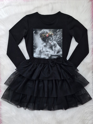 Kiss Blusa infantil Bambarillo negro- jersey | Comodidad y estilo