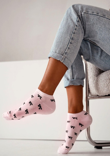 Calcetines con Pequeñas Lazo Milena – Algodón, Elásticos, Cómodos y Elegantes pink