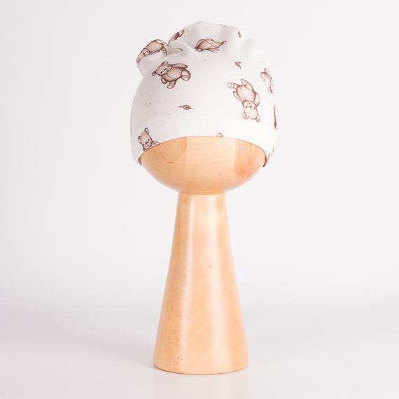 227054 Nicol BENEK Gorro para bebé 100% algodón crema con ositos
