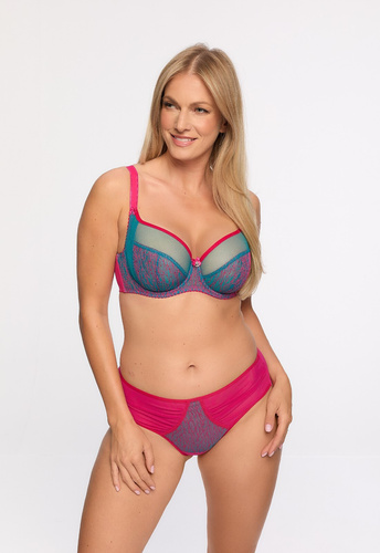 BS 1294 Sujetador Cintia Soft de Gaia - fucsia-turquesa, diseño S16, encaje y tul