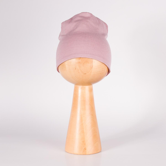 229100 Nicol Gorro Merino 100% lana infantil de doble capa - rosa polvo