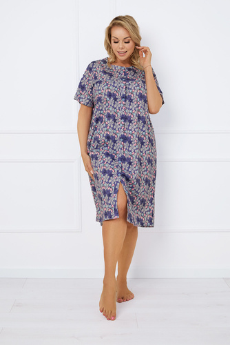 Camisón Bonaria, manga corta Moda Italiana - estampado