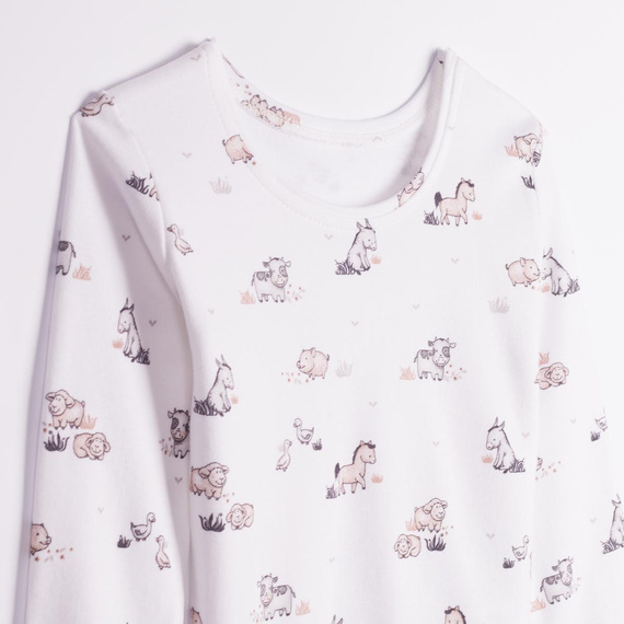 228036 Nicol FARMA Pijama infantil 100% algodón manga larga con animales