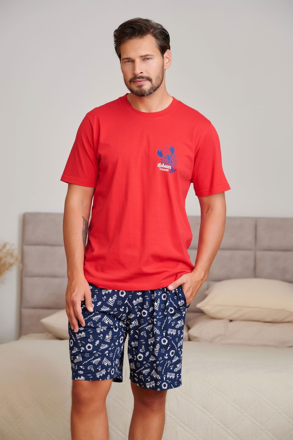 Pijama para hombre Doctor Nap 7553 Sunny Coast de algodón con pantalones cortos