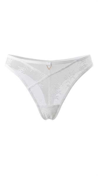 Rubi tanga de mujer Unikat blanco - encaje, cómodo, elegante