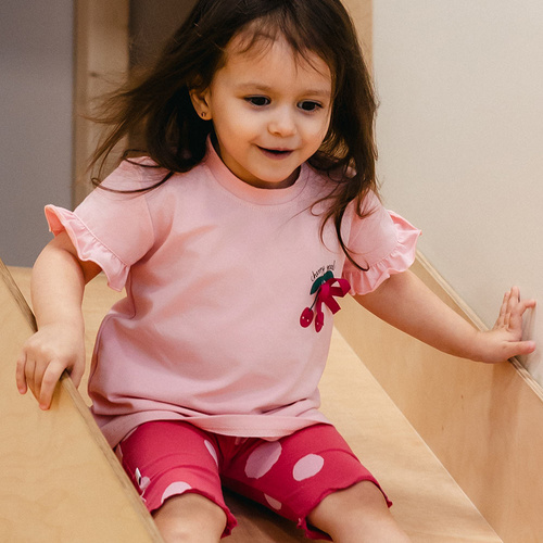 Short biker niña Eevi Cherry algodón elásticos cómodos