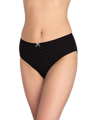 L-122BI-60 Pack de 3 braguitas Lama para mujer, algodón, corte clásico negro rosa