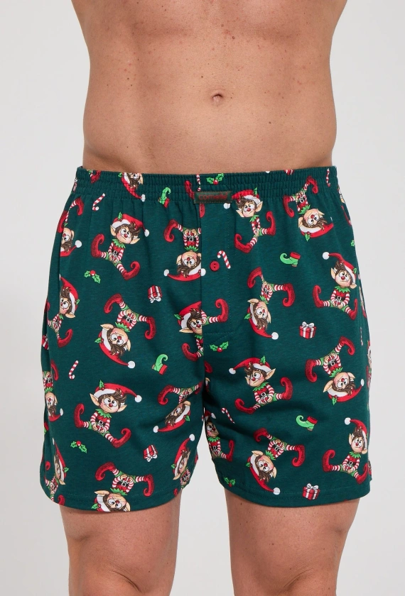 Bóxer para hombre Cornette 016/27 Elf 3 unidades sueltas de algodón navideñas