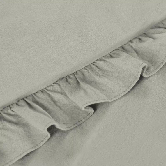 Ropa de cama de algodón con volante Eurofirany 100% algodón con cremallera beige