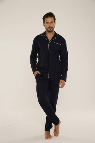 729 Norberto Pijama de hombre De Lafense - azul marino