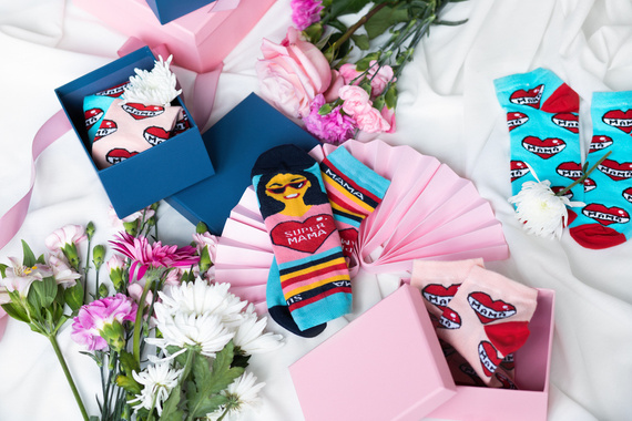 K89S Calcetines para pies Super Mama Italian Fashion - azul marino/colores