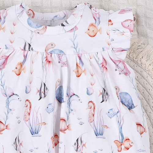 ABN-5481 Pelele para bebé Underwater World Nini - algodón orgánico, manga corta