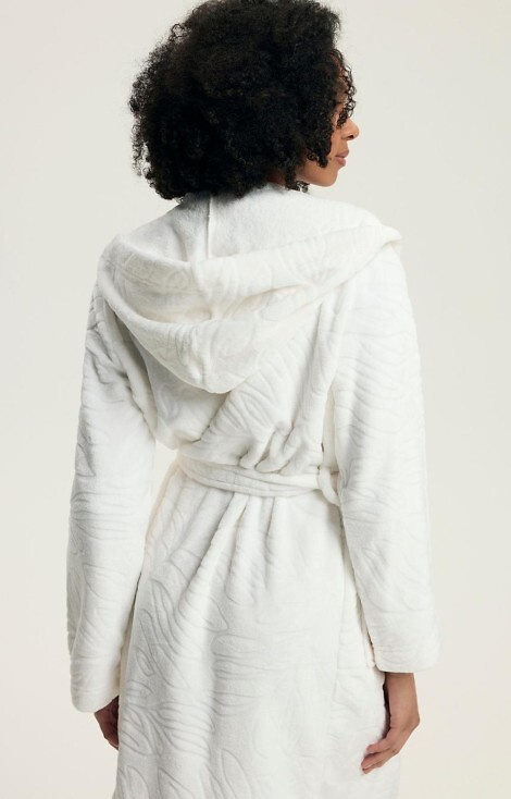 43612 Daryl Albornoz Henderson crema mujer - con capucha, estampado en relieve