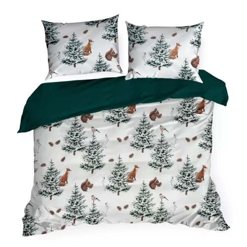 Roland Navidad ropa de cama de microfibra Eurofirany - verde decorado con estampado encantador
