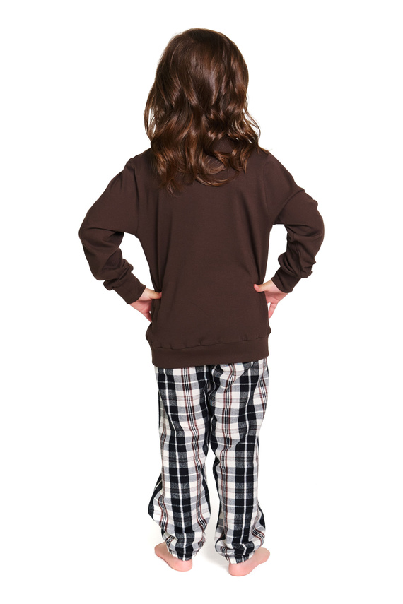 7335 Pijama para niños Doctor Nap - algodón y franela, unisex, estampado de cuadros brownie