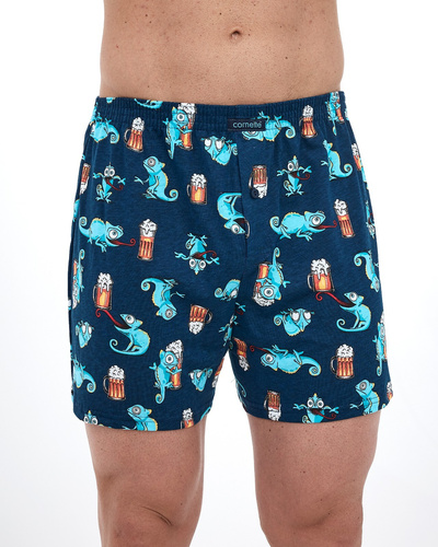 001/175 011/175 Calzoncillos Cornette Classic Leon para hombre - algodón, cómodos, divertido estampado azul marino