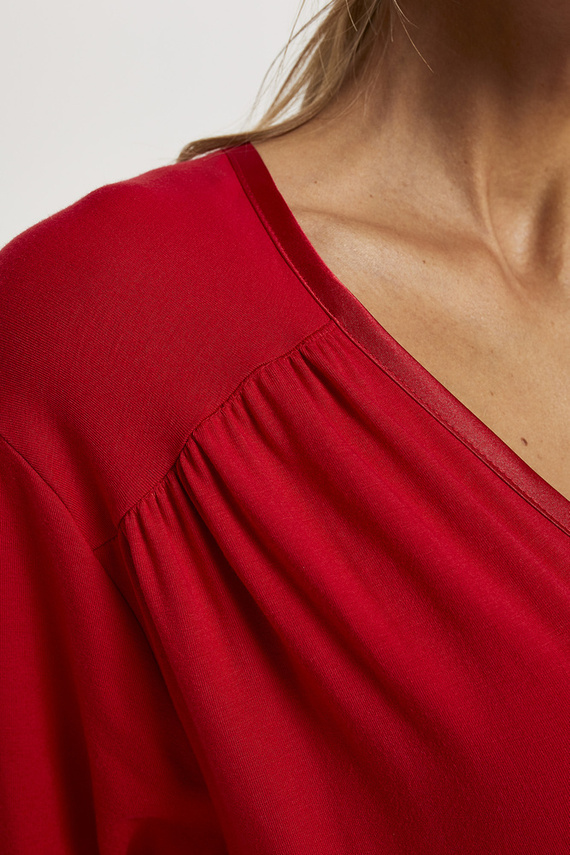 Song Albornoz de señora manga 3/4 Moda Italiana - rojo