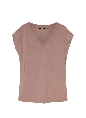 Camiseta pijama azul Mefemi Mila PG71 viscosa suave cómoda mokka