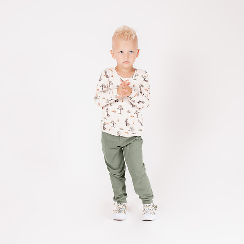 218036 Pijama de algodón Oso Yogui Nicol - manga larga, estampado bosque