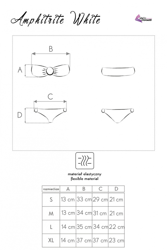 Traje de baño Amphitrite LC 9731 LivCo Corsetti - blanco