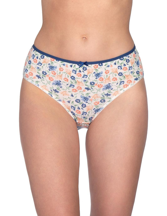 Lama L-122 BI-68 braguitas algodón mujer bikini beige-marrón pack 3