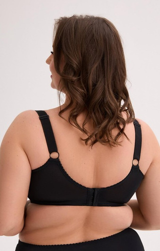 BSM 1320 Sujetador suave Willow Gaia negro - busto grande, aros, encaje, tirantes anchos