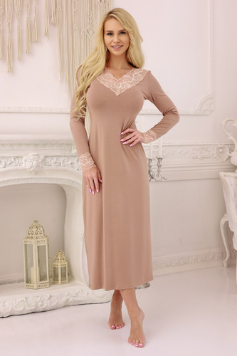 Ceylon Halka Kalimo - camisón mujer latte, ropa de noche elegante