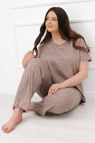 Pijama de mujer Italian Fashion Madura algodón manga corta pantalón largo