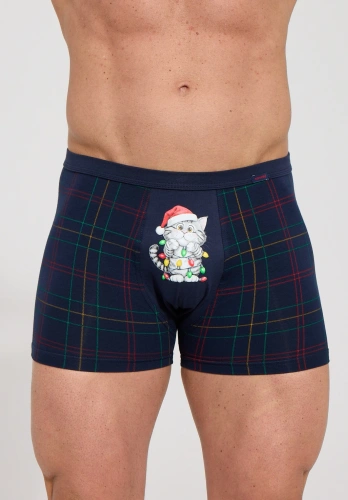 007/85 Cat 3 Bóxer hombre Cornette Christmas de algodón ajustados con diseño navideño