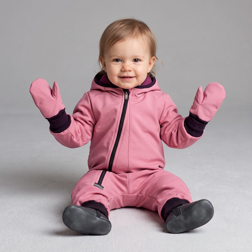 229070 Guantes infantiles Nicol Softshell impermeables con forro polar - rosa