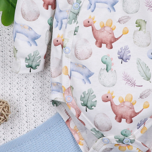 ABN-5561 Dino Explorador Sobre body Nini | Algodón orgánico para bebé recién nacido