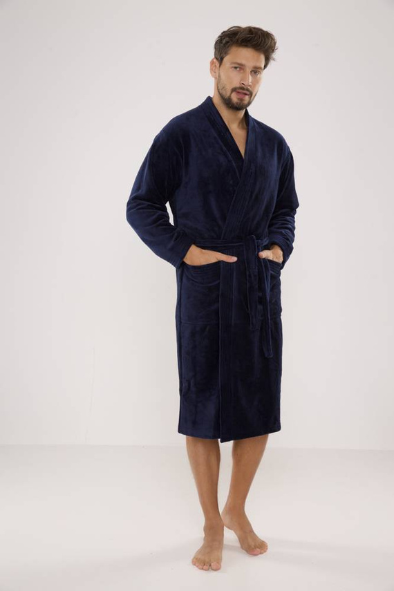 391 Albornoz de hombre Hugo De lafense - azul marino